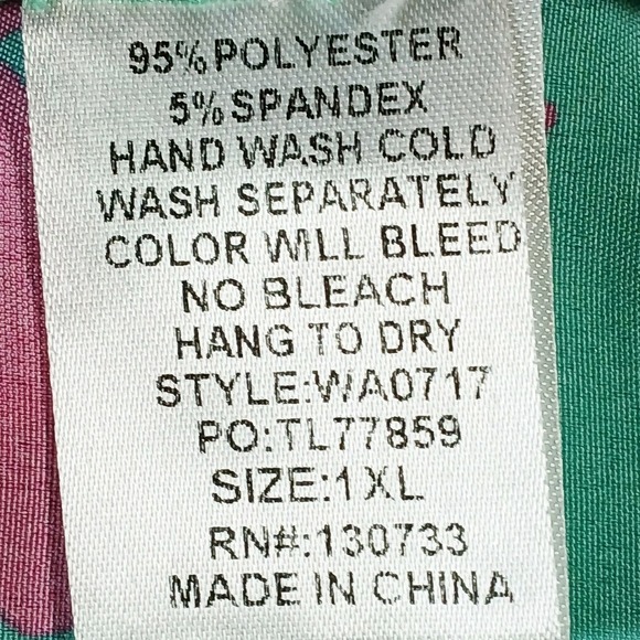 Umgee Floral Teired Mini Shift Dress 1XL Blue Pink Dopamine Boho Fairy - Picture 6 of 12